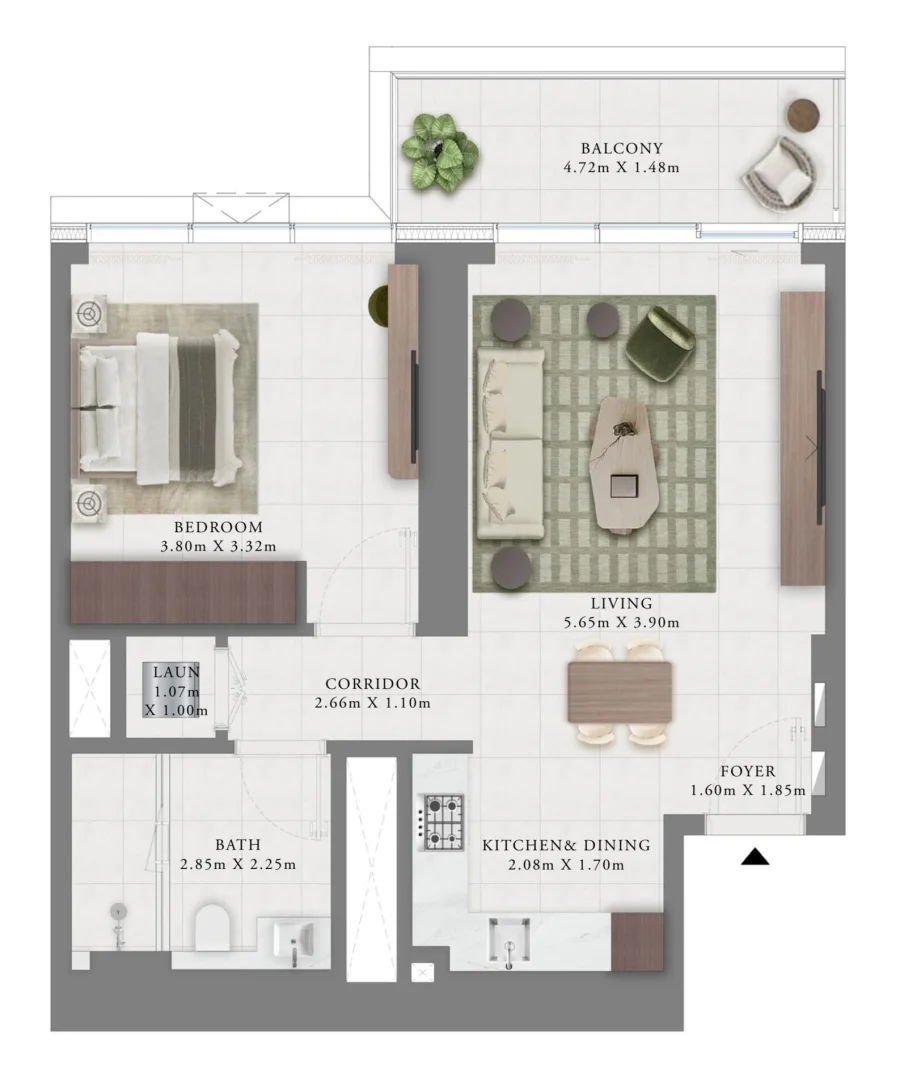 1 BR — 1 Bedroom Type C2