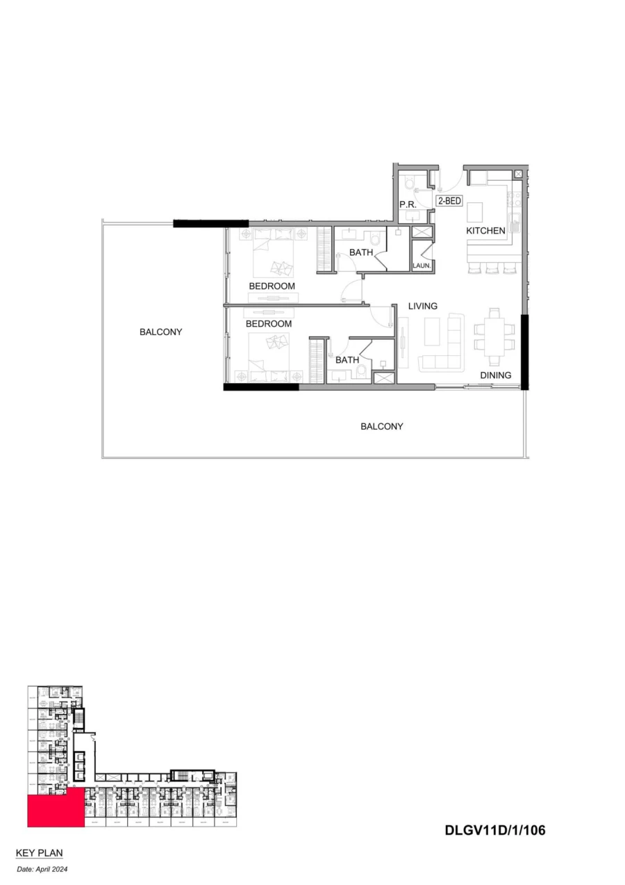 2 BR — Unit Layout