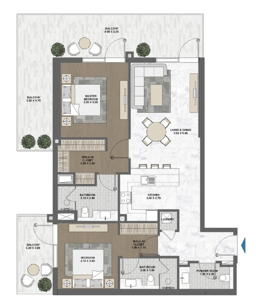 2 BR — 2 Bedroom Type 04