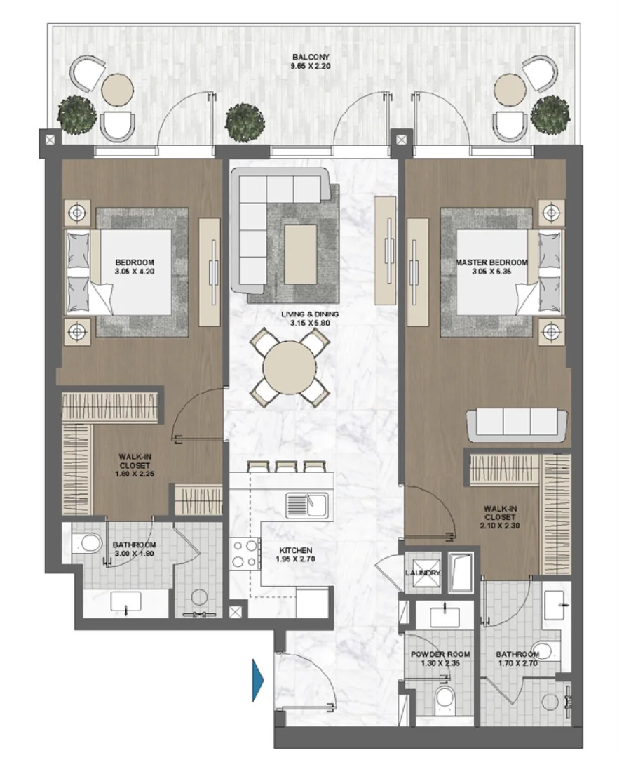 2 BR — 2 Bedroom Type 7