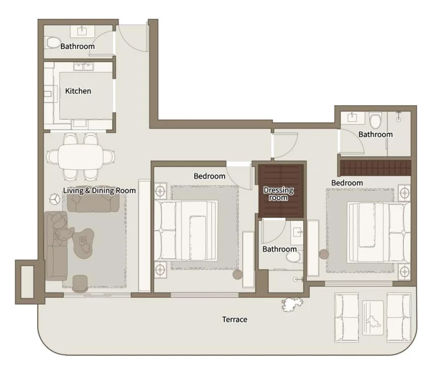 2 BR — 2 Bedroom Type A