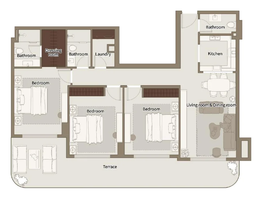 3 BR — 3 Bedroom