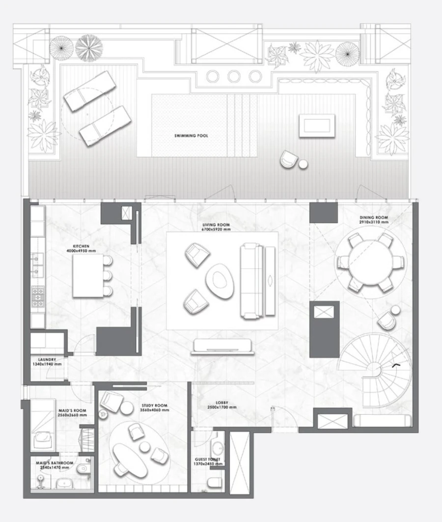 3 BR — 3 Bedroom Duplex Series F1 05