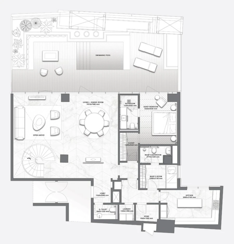 4 BR — 4 Bedroom Duplex Series F1 04