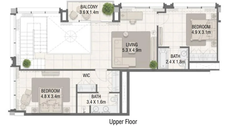 3 BR — Duplex - 3 Bedroom Type 06