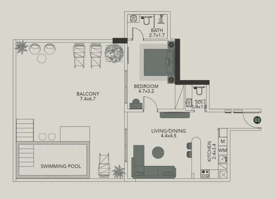 1 BR — 1 Bedroom