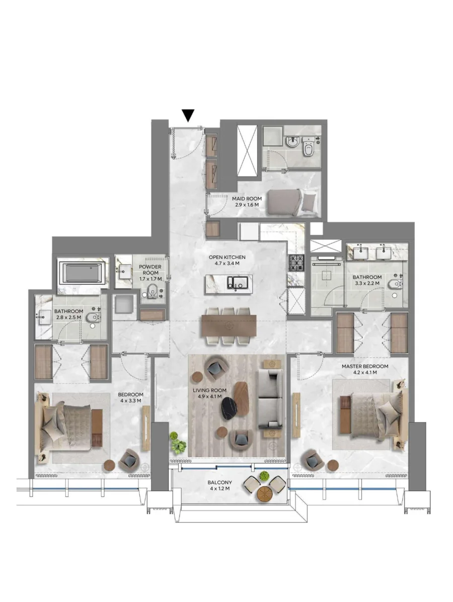 2 BR — 2 Bedroom Type B