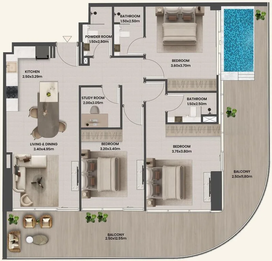 3 BR — 3 Bedroom
