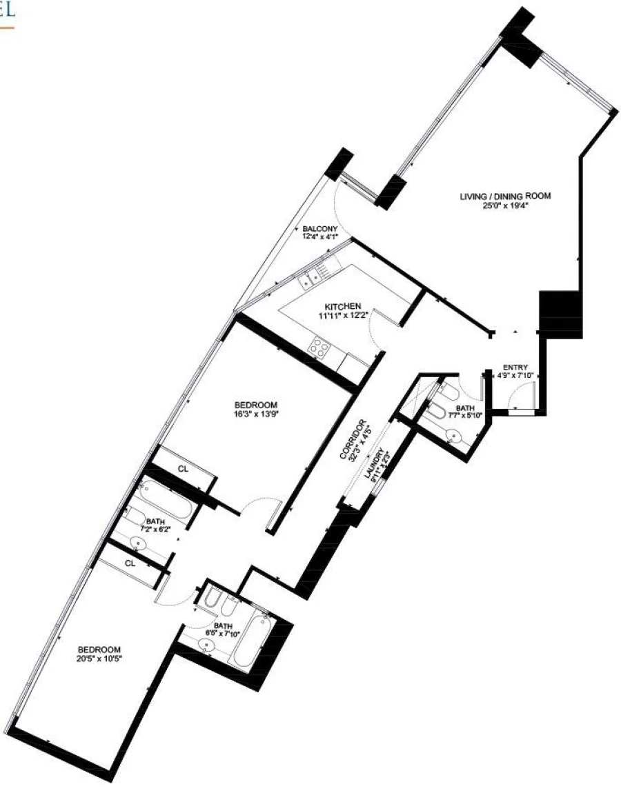 2 BR — 2 Bedroom Type 1