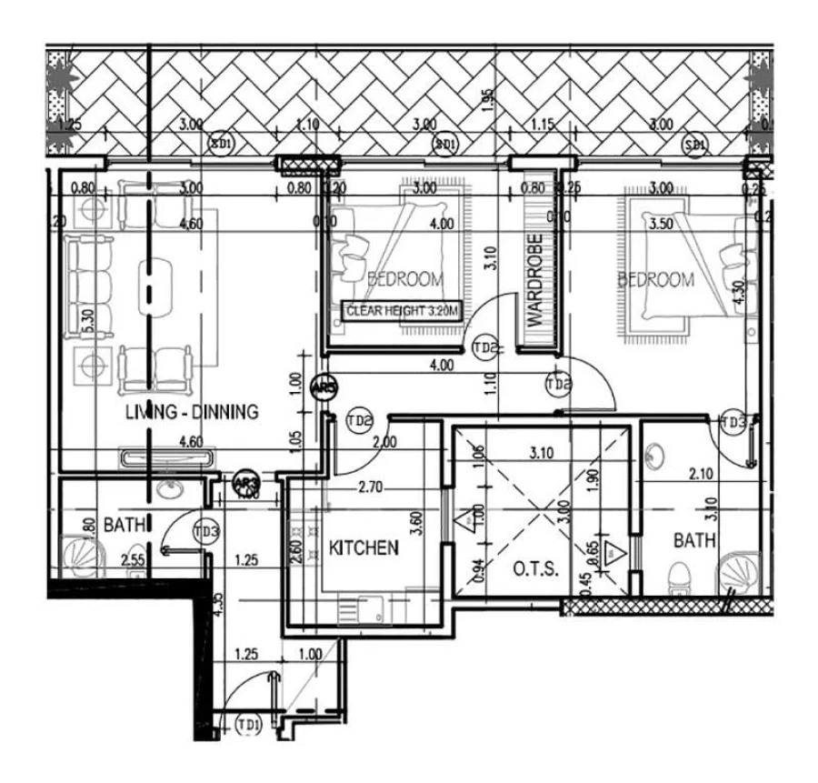 2 BR — 2 Bedroom 403