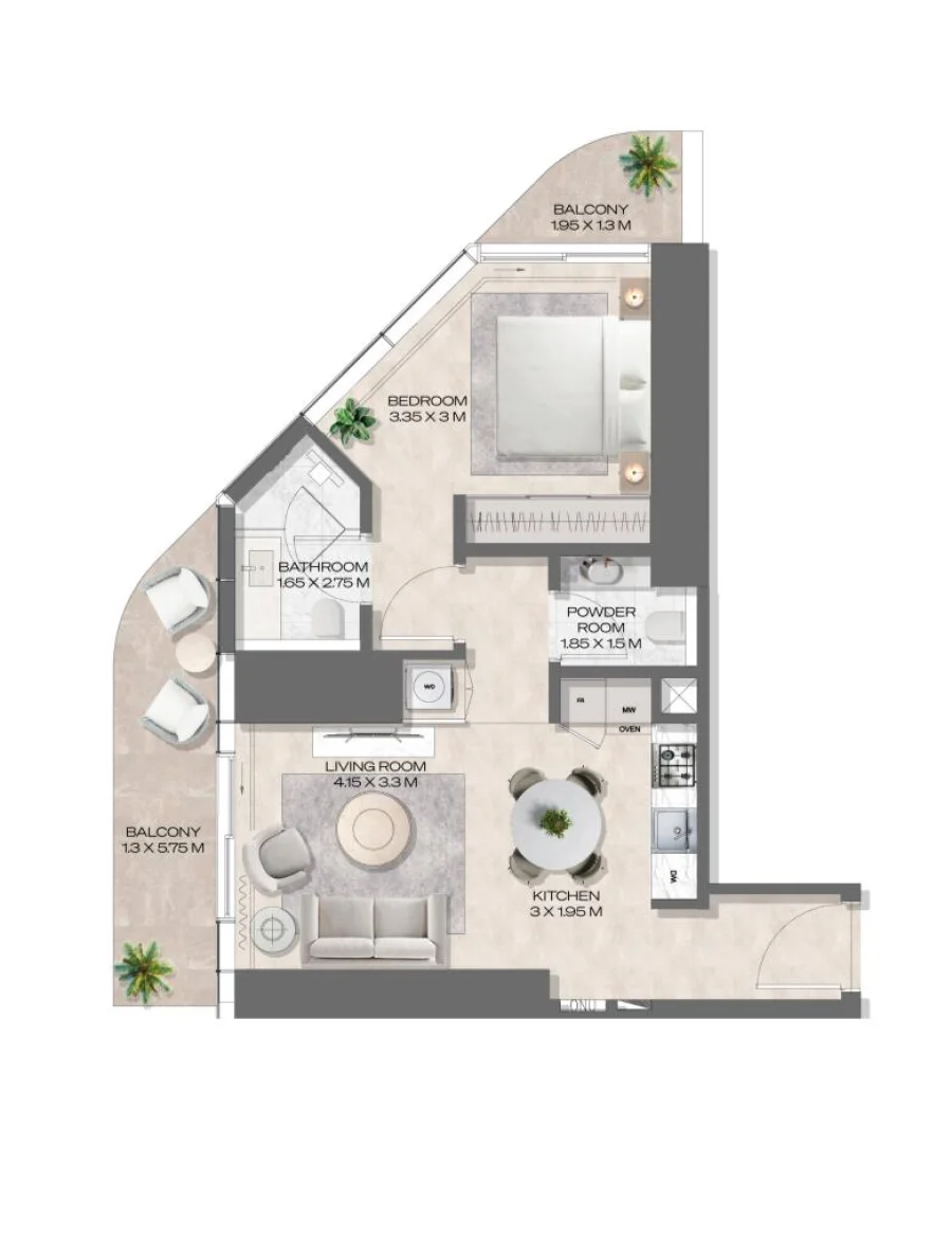 1 BR — 1 Bedroom Type A