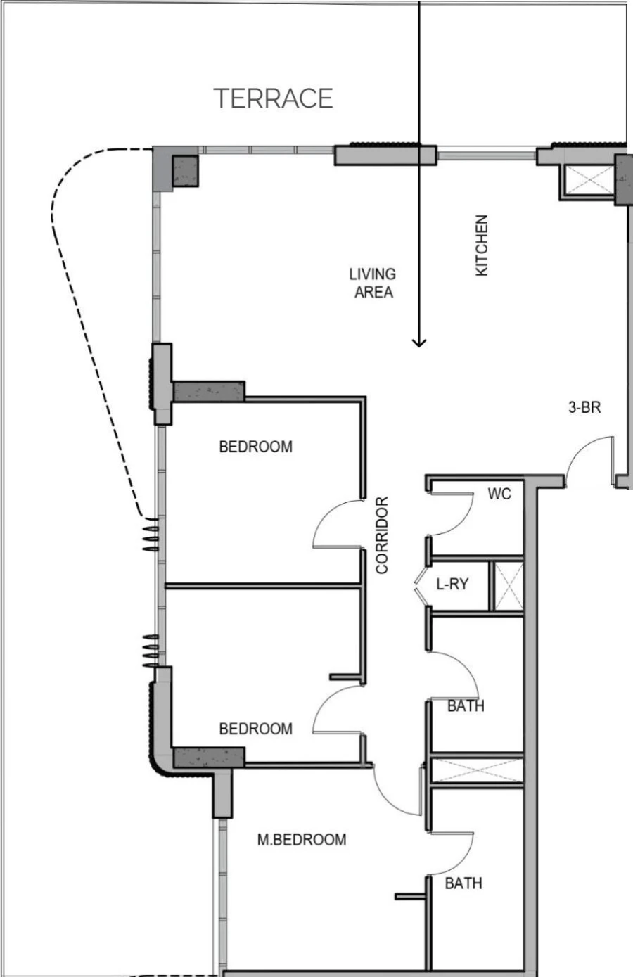3 BR — 3 Bedroom Type 1