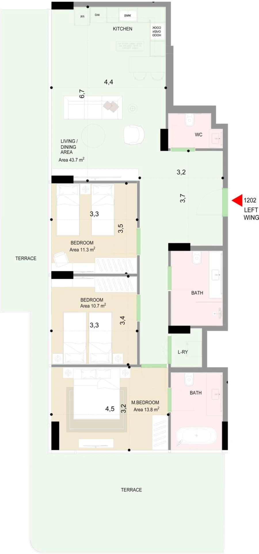 NA — 3 Bedroom 1202