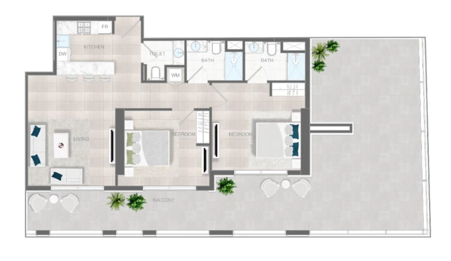 2 BR — 2 Bedroom Type A