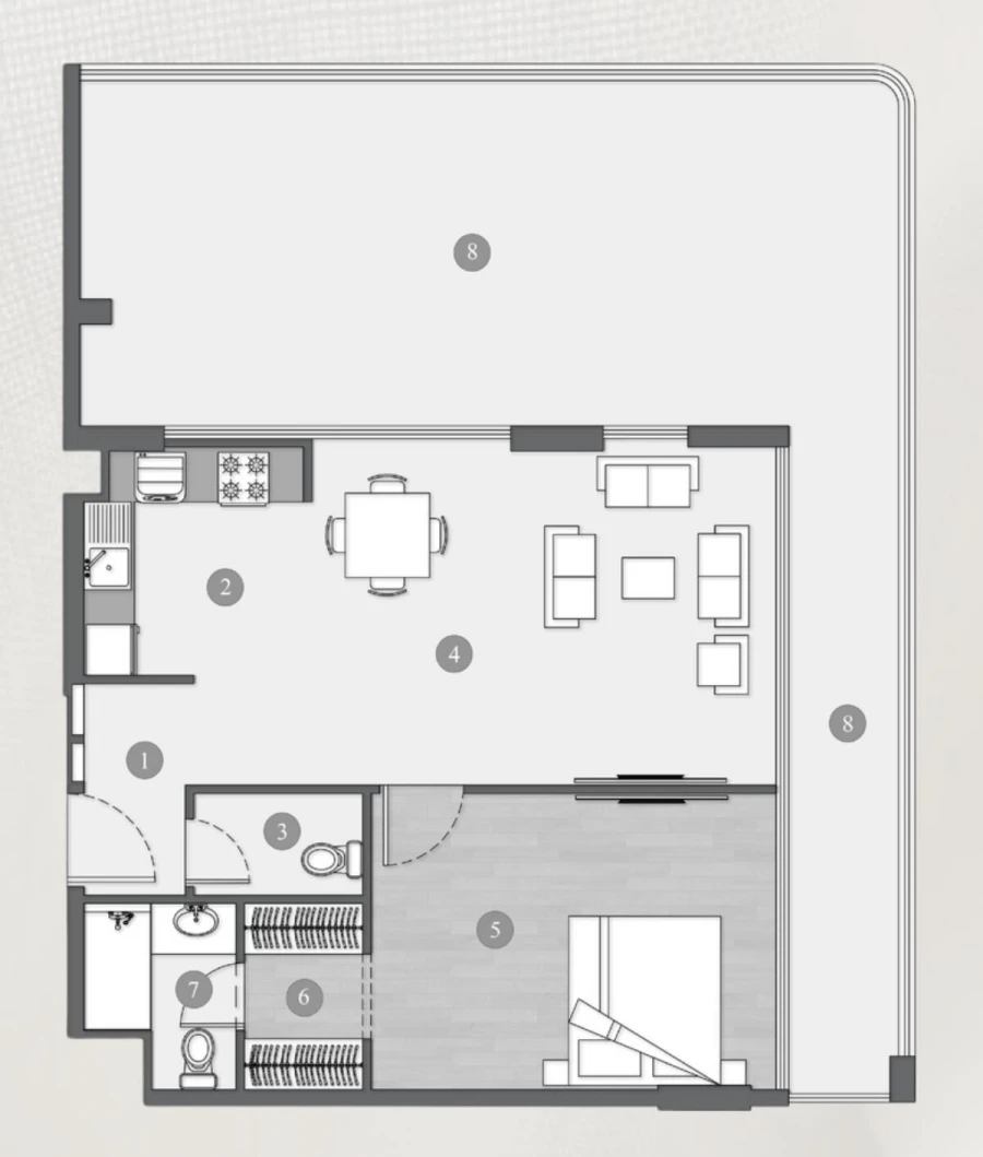 1 BR — 1BHK