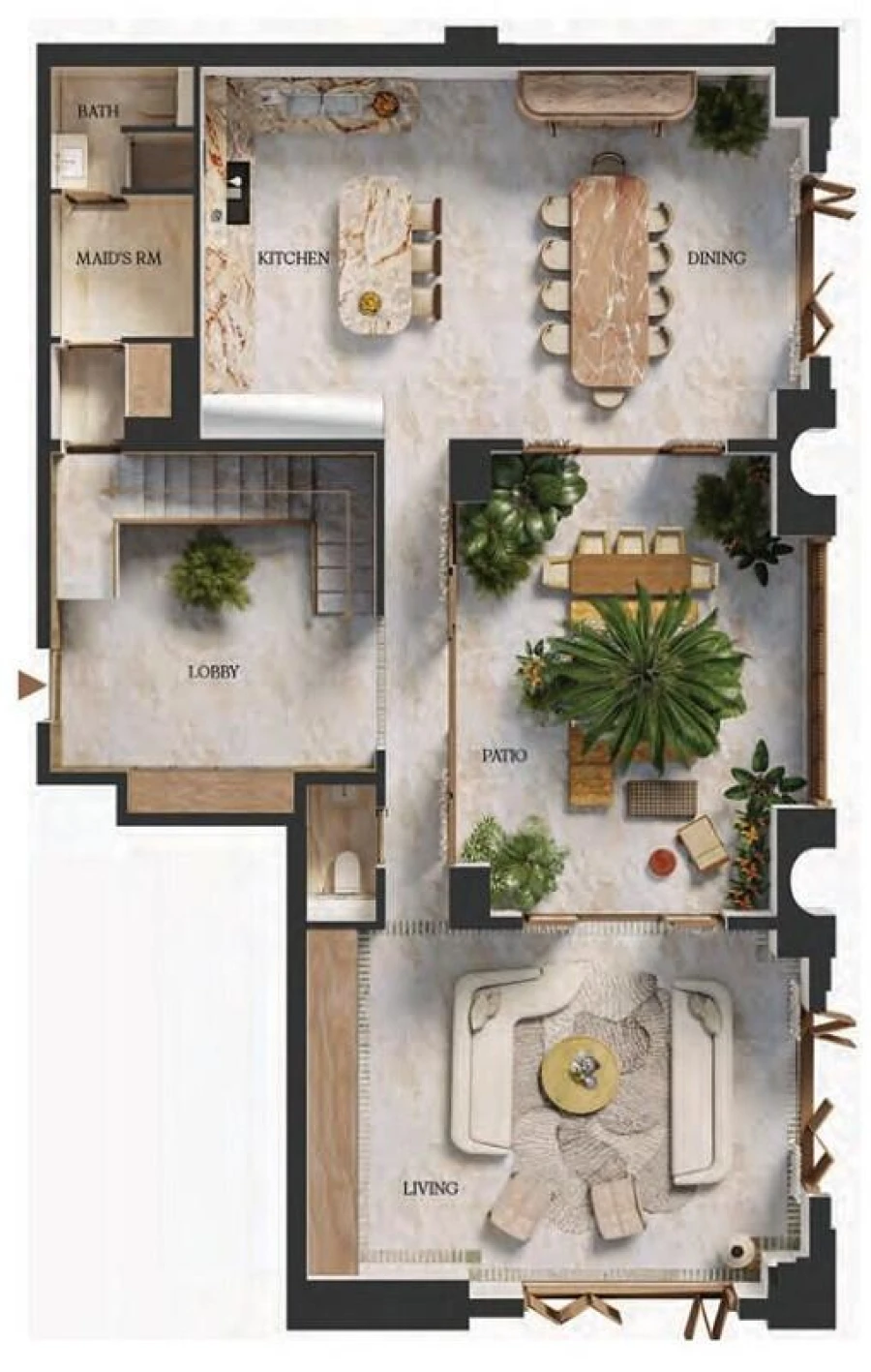 3 BR — 3 Bedroom Duplex