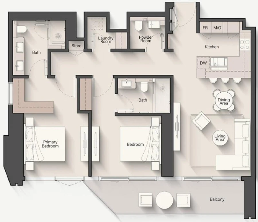 2 BR — 2 Bedroom Type A