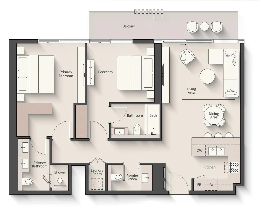 2 BR — 2 Bedroom Type A