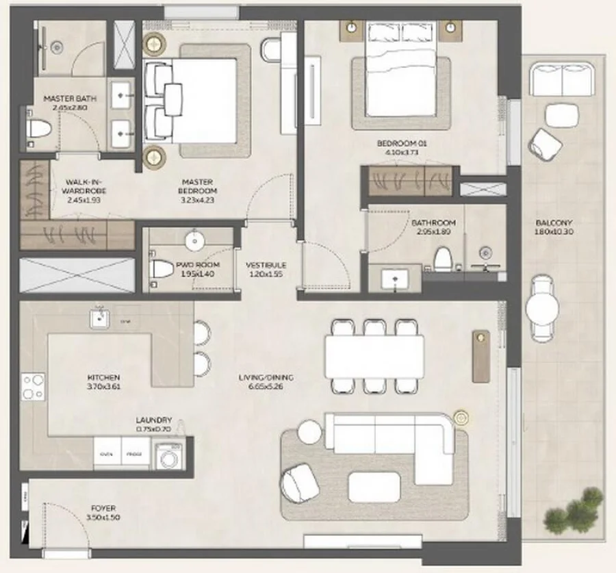 2 BR — 2 Bedroom Type 2