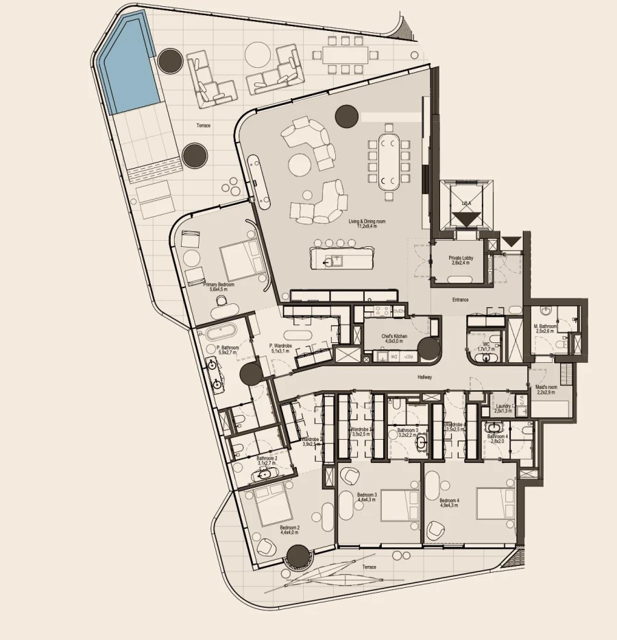 4 BR — 4 BEDROOM TYPE 1