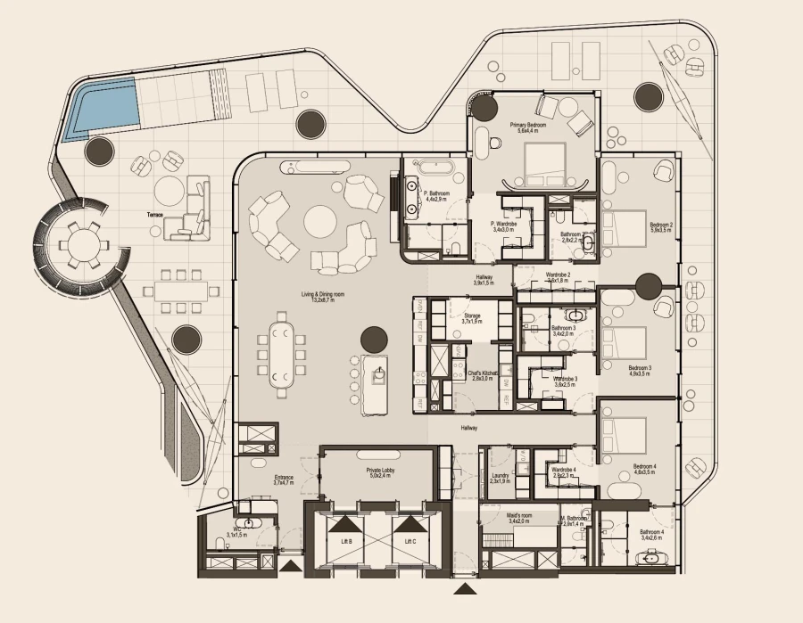 4 BR — 4 BEDROOM TYPE 2