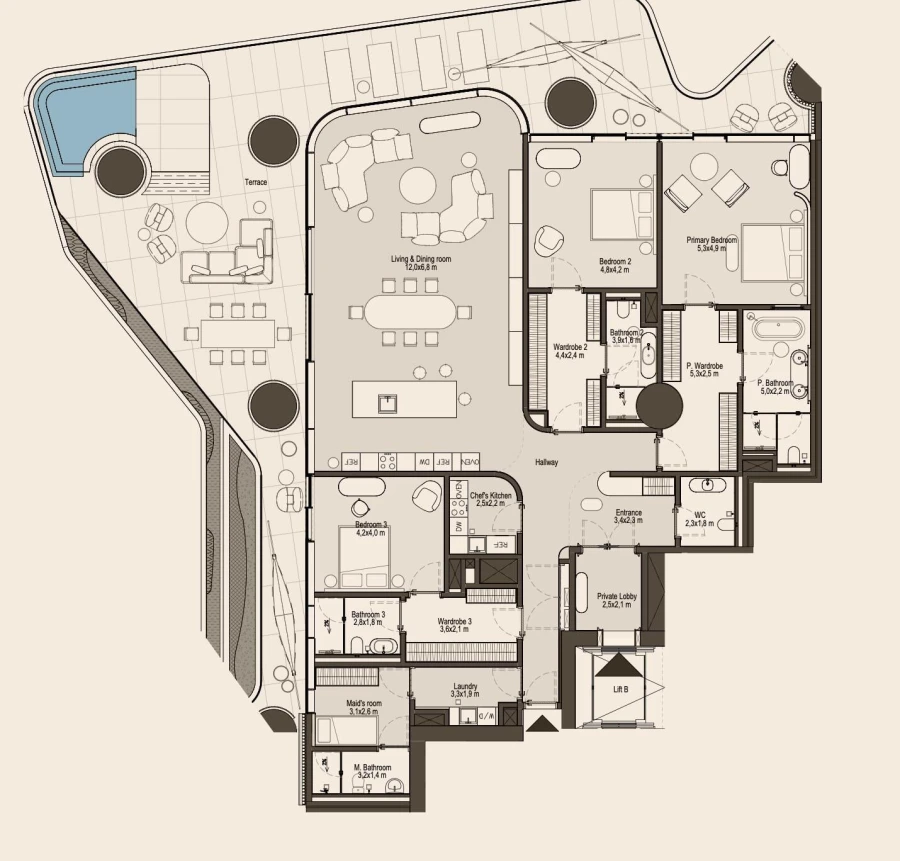 3 BR — 3 BEDROOM TYPE 2