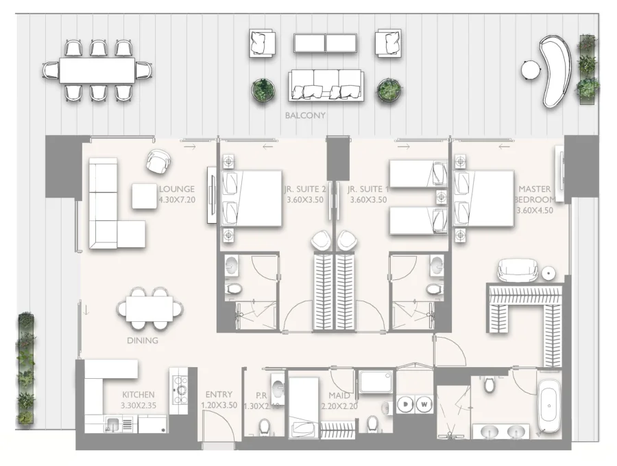 3 BR — 3 BR - TYPE B01 - VAR 1