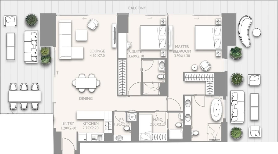 2 BR — 2 BR Type 5