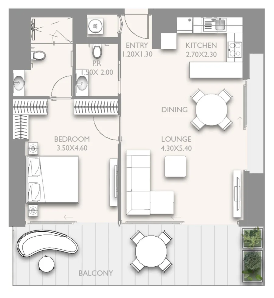 1 BR — 1 BR - TYPE A07 - VAR 1