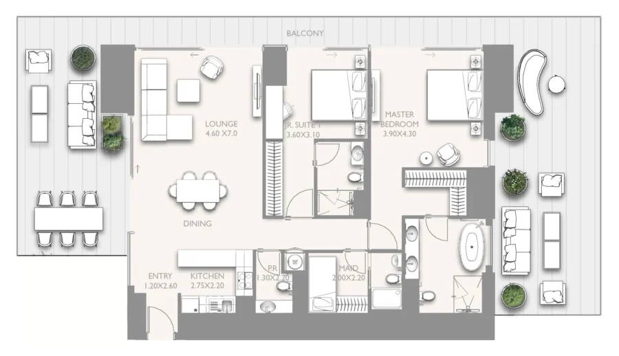 2 BR — 2 BR - TYPE A01 - VAR 2
