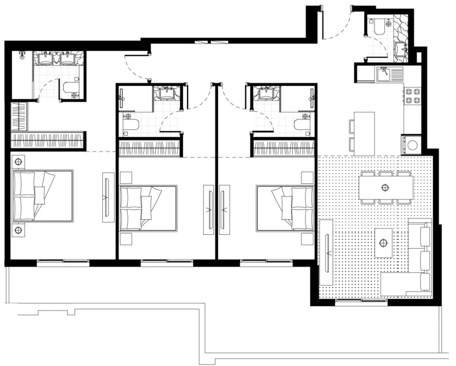 3 BR — Three Bedroom Type A