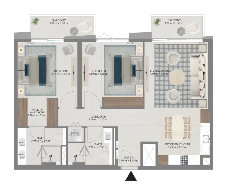 2 BR — 2 Bedroom Type B1