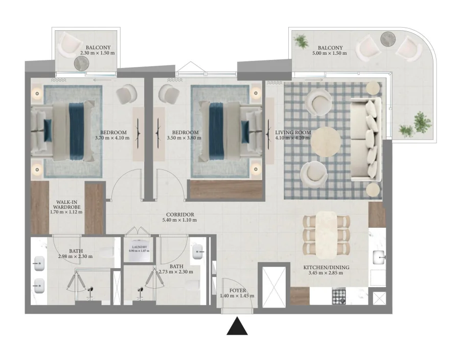 2 BR — 2 Bedroom Type A2
