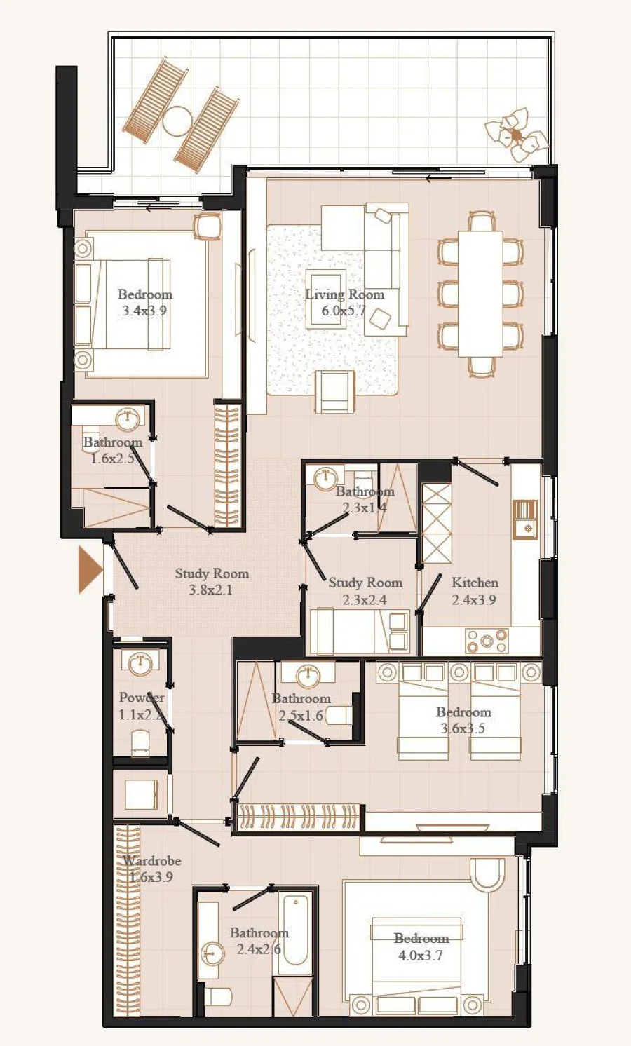 3 BR — 3 Bedroom