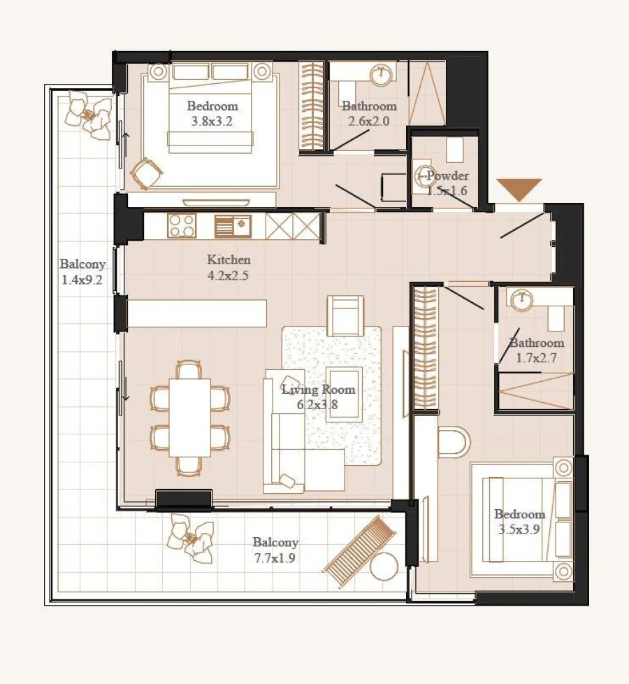 2 BR — 2 Bedroom