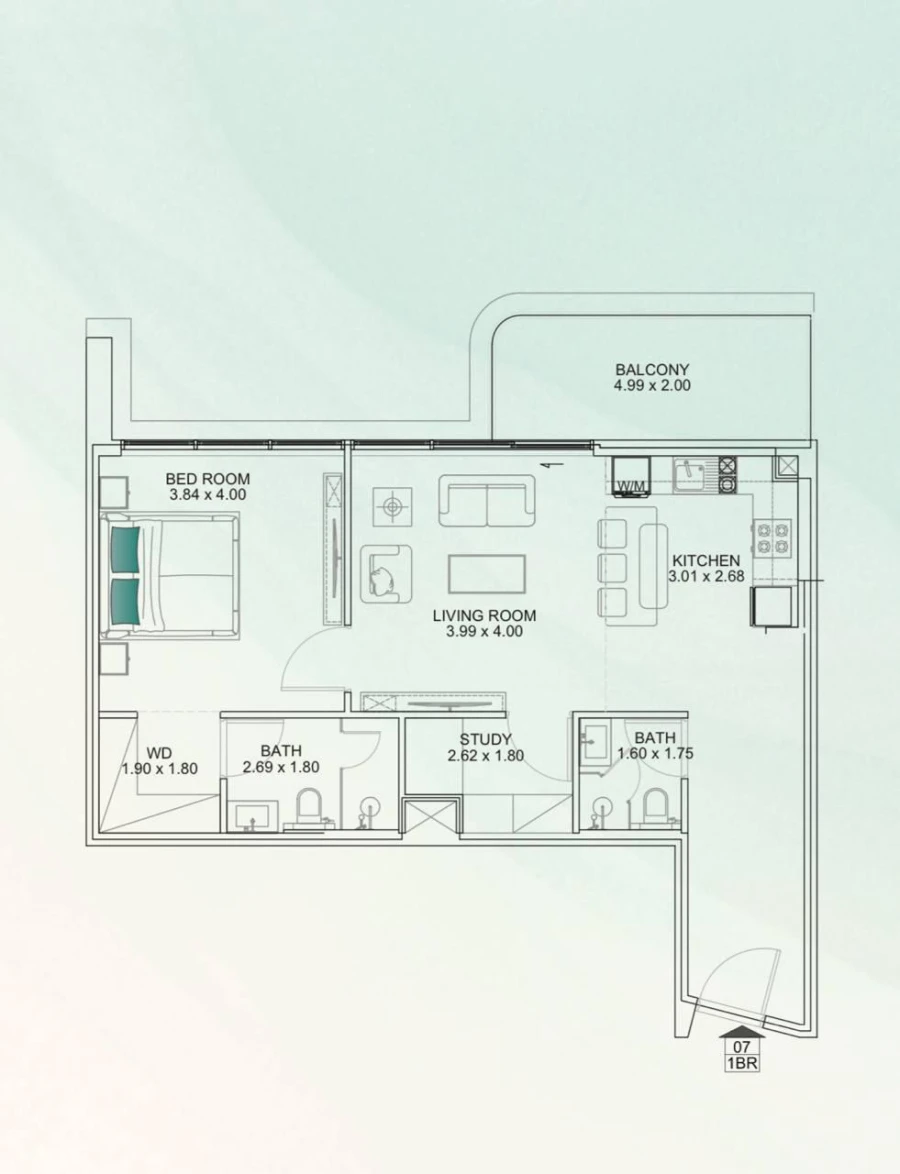 1 BR — 1 Bedroom Type A