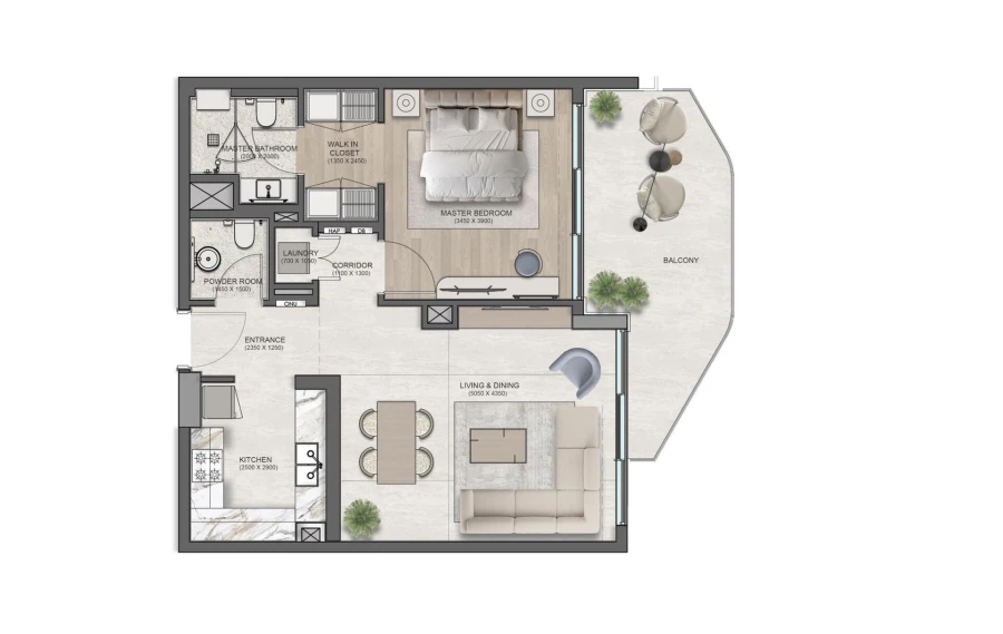 1 BR — 1 Bedroom - Type 1