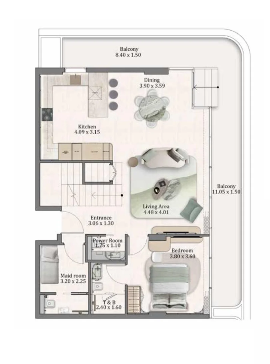 3 BR — 3 Bedroom Townhouse
