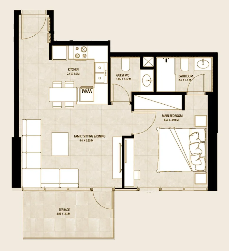 1 BR — 1 Bedroom