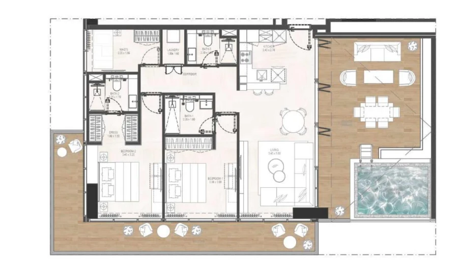 2 BR — 2 Bedroom type 01