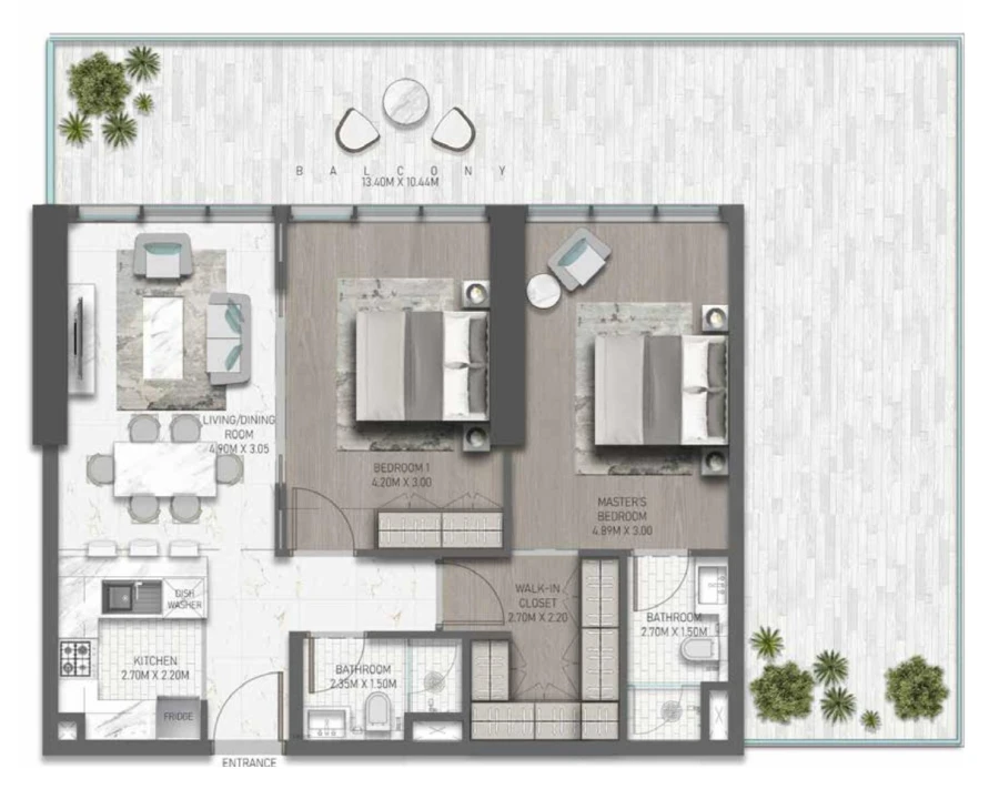 2 BR — 2 Bedroom Type B-3
