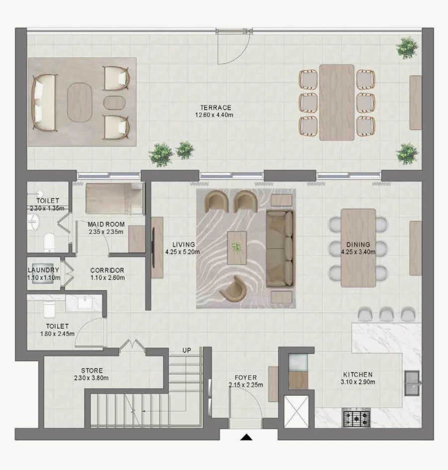 3 BR — 3 Bedroom Townhouse Type 1