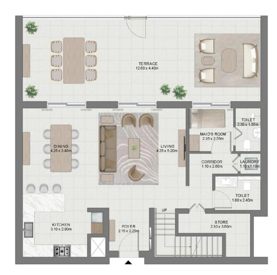 3 BR — 3 Bedroom Townhouse Type 1A