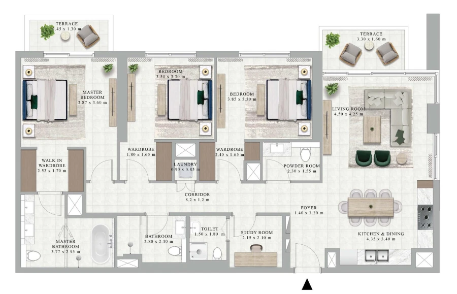 3 BR — 3 Bedroom Type A4
