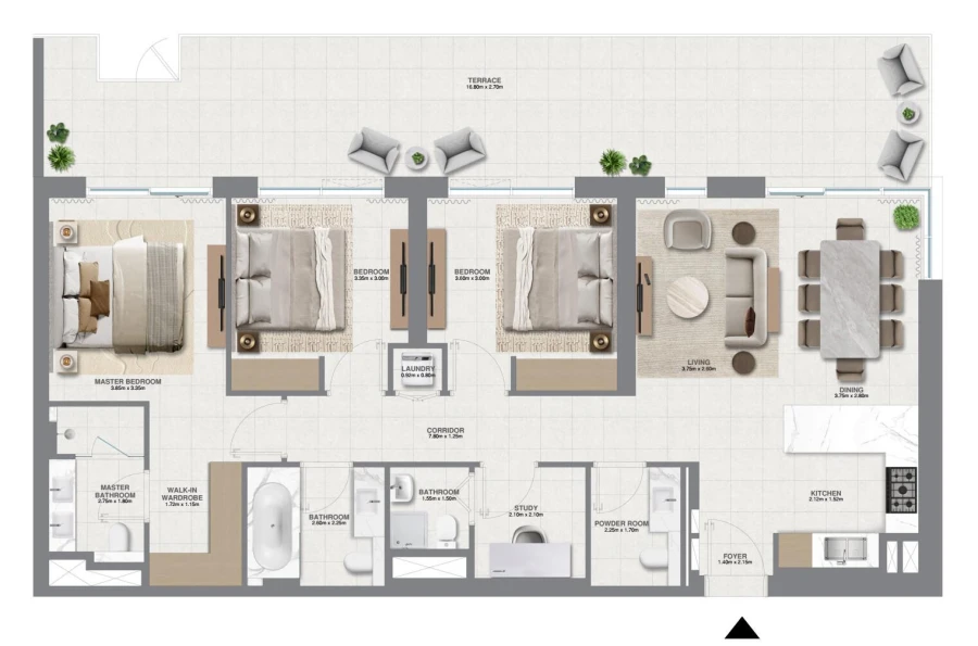 3 BR — 3 Bedroom Type 2