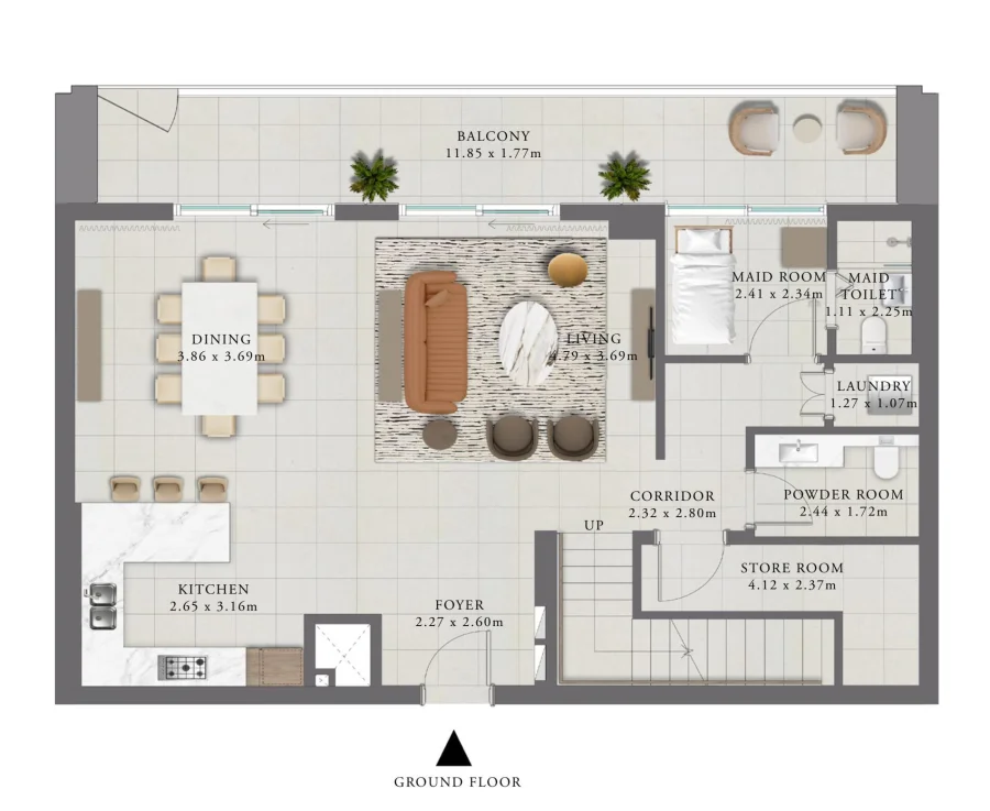 3 BR — 3 Bedroom Townhouse