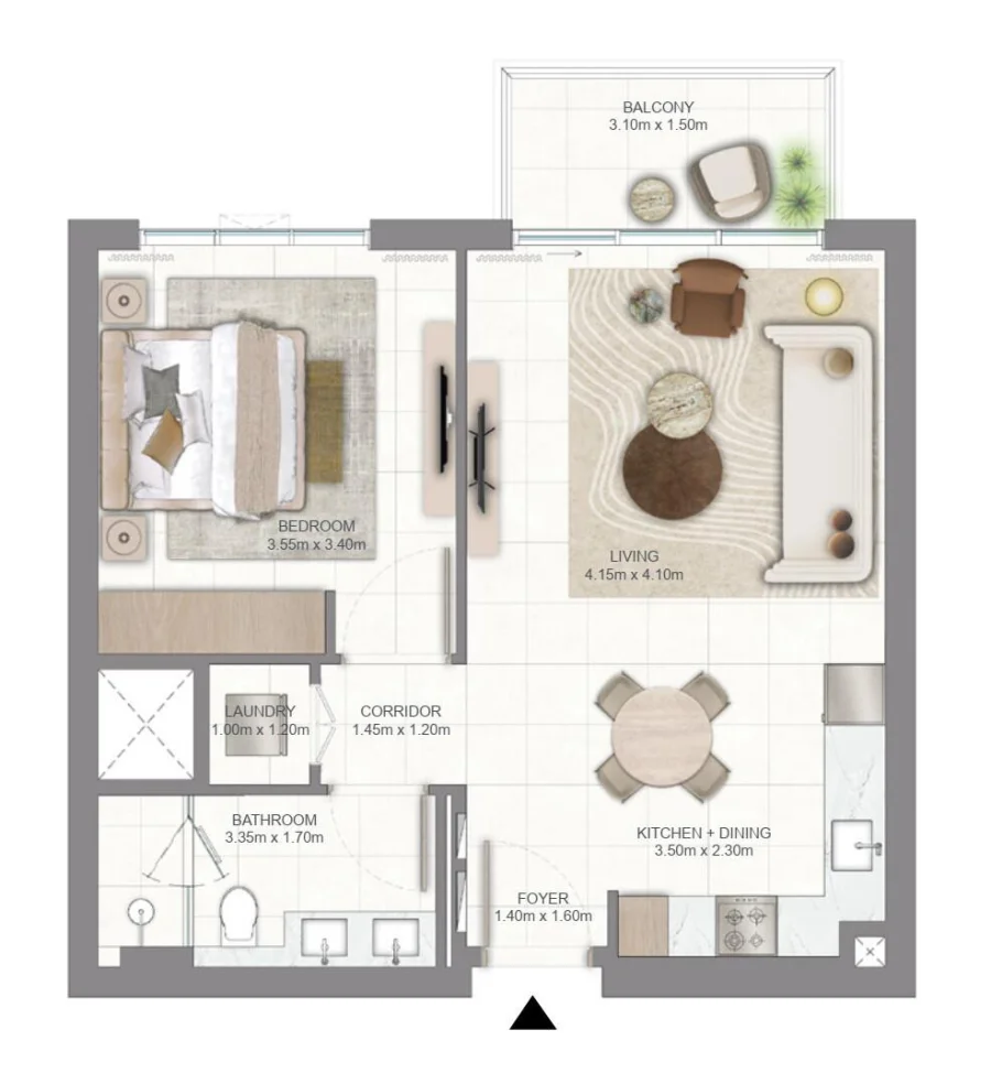 1 BR — 1 Bedroom Type 1