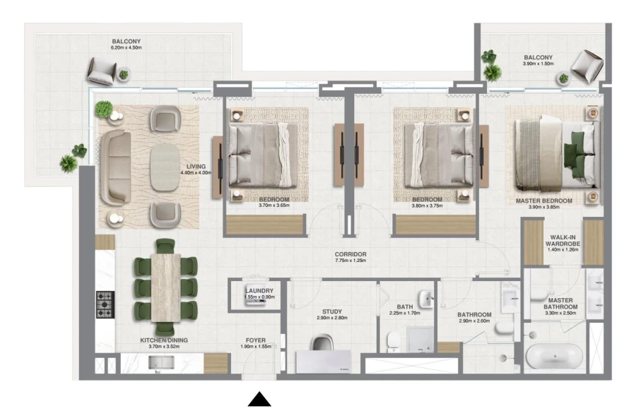 3 BR — 3 Bedroom Type 1