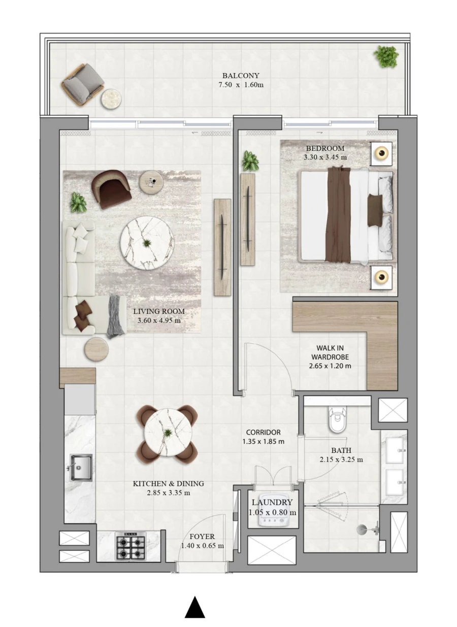 1 BR — 1 Bedroom Type B1