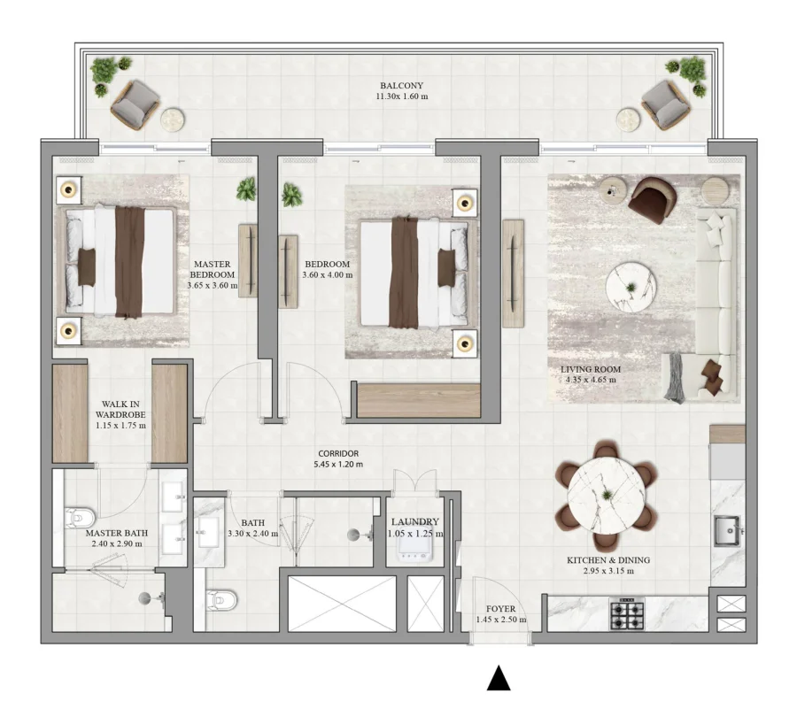 2 BR — 2 Bedroom Type D2